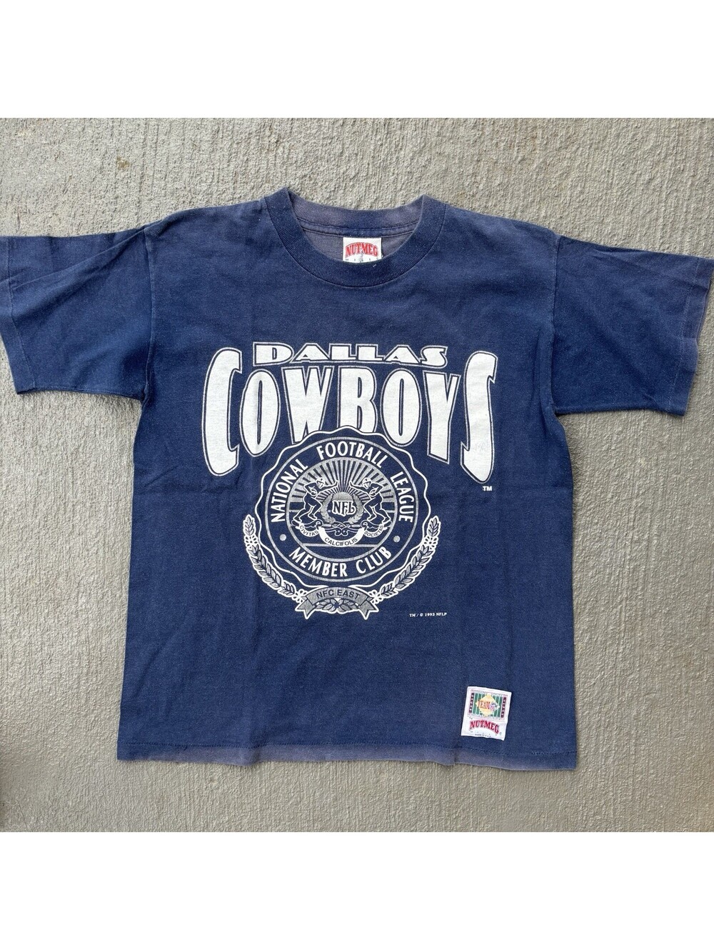 Vintage 90s Dallas Cowboys 1993 Team NFL nutmeg Football Shirt YOUTH Large